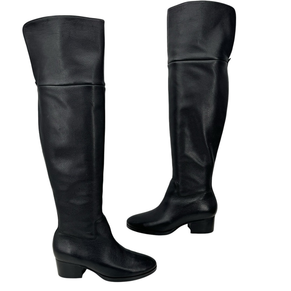 🍂RALPH LAUREN Dallyce Black Leather Knee-High Women's Boots